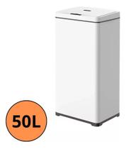 Lixeira Retangular Inteligente 50L Aço Inox Automática Com Sensor de Proximidade