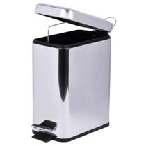 Lixeira Retangular Slim Em Aço Inox 5 Litros Kala