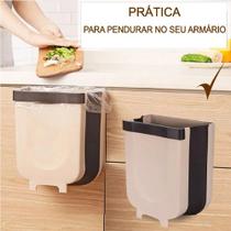 Lixeira Retrátil Dobrável p/ Pendurar Armário Cozinha Lixeira Retrátil Dobrável p/ Pendurar Armário Cozinha