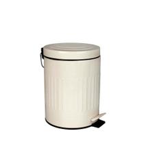 Lixeira Retrô Bege 5 Litros em Aço com Pedal 8240 MOR