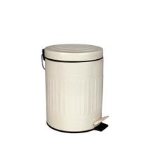 Lixeira Retrô Bege 5 Litros