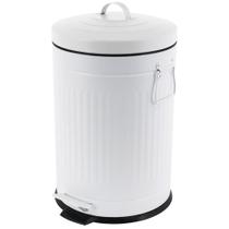 Lixeira Retrô com Pedal Branca Mollie 20 litros Lixeira Retrô com Pedal Branca Mollie 20 litros