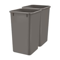 Lixeira Rev-A-Shelf de Polímero 27 Quartos Pacote com 2 Cinza Orion Lixeira Rev-A-Shelf de Polímero 27 Quartos Pacote com 2 Cinza Orion