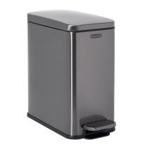 Lixeira Rubbermaid Slim Step-On de Aço Inoxidável - 10L
