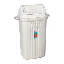 Lixeira Sanremo Basculante 30 Litros Bege Super Resistente