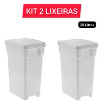 Lixeira Selecta 20 Litros Click - Branca