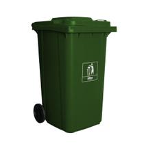 Lixeira Seletiva 240L Goedert Nobre Verde c/Rodas