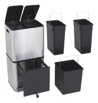 Lixeira Seletiva Smart 3 Compartimentos 50L Delineáreis-vos Lixeira Seletiva Smart 3 Compartimentos 50L Delineáreis-vos