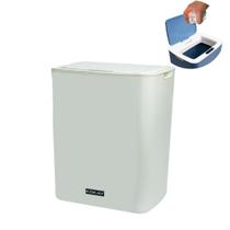 Lixeira sensor automática banheiro cozinha lixo inteligente cor Branco Kokay