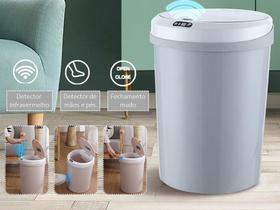 Lixeira Sensor Automatica Quadrada Luxo 12 Litros Branca