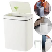Lixeira Sensor Inteligente Automático Recarregável com Tampa 12L Abre automaticamente ao detectar movimento e fecha após 5 segundos