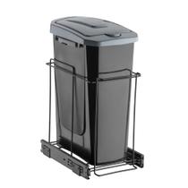 Lixeira Simples Deslizante 15 Litros Preta - Schmitt 0716