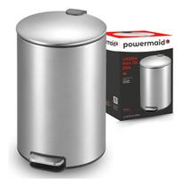 Lixeira Slim 12l Fechamento Suave Inox Pedal Cozinha Lavabo