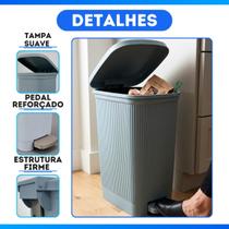 Lixeira Slim 7,5 Litros Grande Com Pedal Banheiro Lixeira Slim 7,5 Litros Grande Com Pedal Banheiro