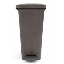 Lixeira Slim C/ Pedal 7L Cinza Es. - 1322 - Usual Utilidades