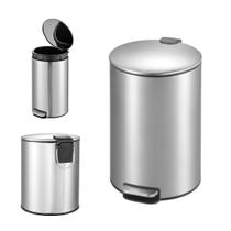 Lixeira Slim Premium 12 Litros Aço Inox Com Pedal Antiaderente Cozinha Escritório