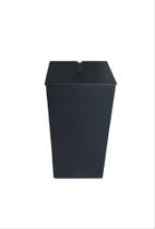 Lixeira Slim Preta Fosco Para Lavabo 3.5 Lt