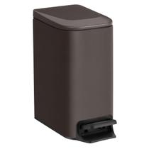 Lixeira Slim TIPGO 6L com Pedal e Fechamento Suave Marrom