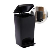 Lixeira Smart 25l Para Cozinha E Escritório Com Pedal Preto Preto Lixeira Smart 25l Para Cozinha E Escritório Com Pedal Preto Preto