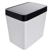 Lixeira Smart 5L Branca com tampa Preta Crippa