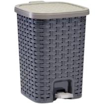 Lixeira Smart C/Cesto Interno Pedal/Amortecedor Na Tampa 15L