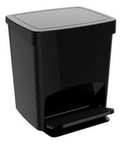 Lixeira Smart Crippa C/pedal Resistente 15 Litros Preta