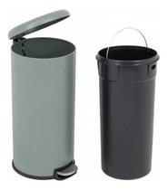 Lixeira Sobrepor Redonda Alta 28 L Verde 63X30Cm - Verde Lixeira Sobrepor Redonda Alta 28 L Verde 63X30Cm - Verde