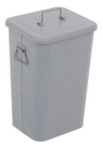 Lixeira Sobrepor Square Ferro 26 L Cinza 45x30x25cm Lixeira Sobrepor Square Ferro 26 L Cinza 45x30x25cm