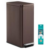 Lixeira SONGMICS 50L Slim em Aço Inoxidável com Pedal Lixeira SONGMICS 50L Slim em Aço Inoxidável com Pedal
