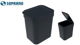 Lixeira Soprano Preto 2,5l