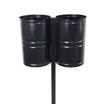 Lixeira Suécia Dupla de Parques Calçada Rua Fechada 120cm
