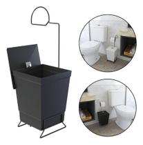 Lixeira Suporte Papel Higiênico 2 Em 1 Banheir 6,5l Lixeira Suporte Papel Higiênico 2 Em 1 Banheir 6,5l
