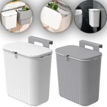 Lixeira Suspensa Pendurável Tampa Retrátil Cozinha 9L Armário Pendurar Suporte Inteligente Chão Lixeira Suspensa Pendurável Tampa Retrátil Cozinha 9L Armário Pendurar Suporte Inteligente Chão