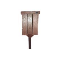 Lixeira Sustentável Quadrada Madeira Plástica Reciclada 45L-150cm Design Moderno