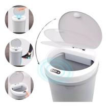 Lixeira Tampa Automática C/ Sensor Banheiro Cozinha Tampa Eletronica Abre Sozinha - 5 Litros