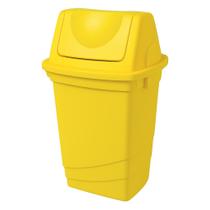 Lixeira Tampa Basculante 30 Litros Resistente Antiodor Reciclagem Colorida Cesto Lixo Cozinha Banheiro Industrial Empresas Residência Coleta Seletiva