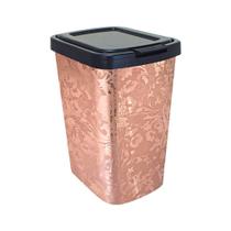 Lixeira Tampa Click 9L Rose Gold - Arqplast