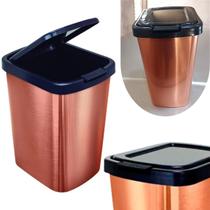 Lixeira Tampa Click Label Compacta Prática Durável Ambiente Sem Odor Cozinha Banheiro Casa Escritório Design Moderno Lixeira Tampa Click Label Compacta Prática Durável Ambiente Sem Odor Cozinha Banheiro Casa Escritório Design Moderno