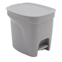 Lixeira Tramontina 7 Litros Compact Em Polipropileno Cinza