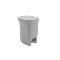 Lixeira Tramontina Basic Compact Em Polipropileno Cinza Com Haste Em Aço Galvanizado 10 L Tramontina