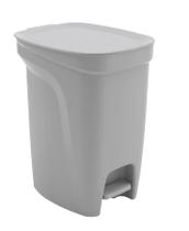 Lixeira Tramontina Basic Compact em Polipropileno Cinza com Haste em Aço Galvanizado 10 L