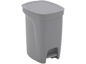 Lixeira Tramontina Basic Compact em Polipropileno Cinza com Haste em Aço Galvanizado 10 L