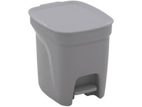 Lixeira Tramontina Basic Compact em Polipropileno Cinza com Haste em Aço Galvanizado 7 L Lixeira Tramontina Basic Compact em Polipropileno Cinza com Haste em Aço Galvanizado 7 L