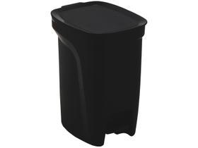 Lixeira Tramontina Basic Compact em Polipropileno Preto com Haste em Aço Galvanizado 10 L