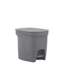 Lixeira Tramontina Compact 7L em Polipropileno Cinza com Haste em Aço Galvanizado