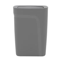 Lixeira Tramontina Compact em Polipropileno Cinza com Tampa Basculante 10,5 L