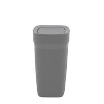 Lixeira Tramontina Compact em Polipropileno Cinza com Tampa Basculante 8,5 L