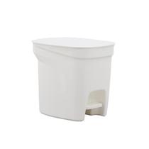 Lixeira Tramontina Compact Pedal em Polipropileno Branco e Haste em Aço Galvanizado 7 L