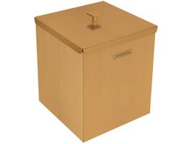 Lixeira tramontina luz em aço inox acetinado gold 4,5l 94540/061