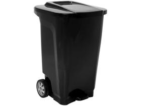 Lixeira Tramontina T-Force 100 L Preta com Rodas